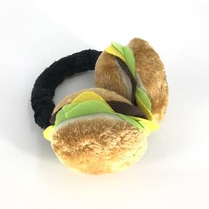 कस्टम प्यारा बच्चों और वयस्क सर्दियों गर्मी आलीशान हैमबर्गर इयर मफ - Product Image 4