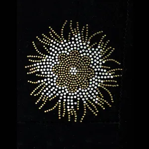 Wholesale Flower Custom Rhinestone Transfer Motif Design for Clothing