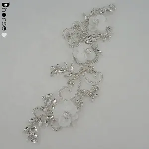 Trasparente di Cristallo Accessori Per L'abbigliamento Scollatura Applique di Strass