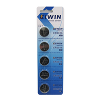 Batería de Botón de Litio 3V CR2016 de Marca OEM o KIWIN para Control Remoto y Llave de Coche