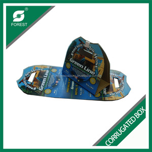 Impresión personalizada taza portador <span class=keywords><strong>de</strong></span> <span class=keywords><strong>carton</strong></span> corrugado completo impreso embalaje compañía vaso con mango - Product Image 1