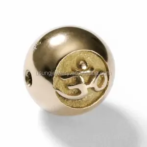 6mm 8mm stainless steel metal logo ball for bracelet making