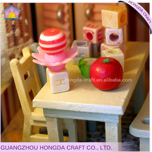 Usine prix échelle 1:24 miniature dollhouse meubles en bois, mon heureux famille rêve jouet <span class=keywords><strong>maison</strong></span> - Product Image 5