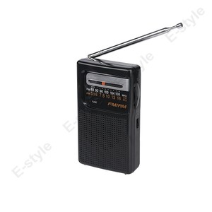 Radio AM/FM portable de poche analogique à haute sensibilité avec longue antenne métallique, haut-parleur intégré, radio <span class=keywords><strong>Internet</strong></span>, DC 3V 2 AA - Product Image 2