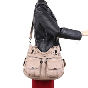 <span class=keywords><strong>Sac</strong></span> à bandoulière multicolore en <span class=keywords><strong>cuir</strong></span> PU pour <span class=keywords><strong>femme</strong></span>, sacoche simple <span class=keywords><strong>souple</strong></span> multifonctionnelle, grand <span class=keywords><strong>sac</strong></span> à épaule pour dame, vente en gros - Product Image 2