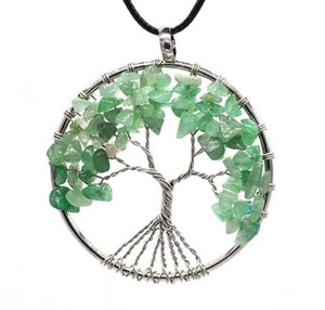 Collier JOYA GIFT en argent avec cristal, 7 chakras, <span class=keywords><strong>bijoux</strong></span> de mode, chaîne pour femme, pendentif <span class=keywords><strong>arbre</strong></span> de vie - Product Image 6