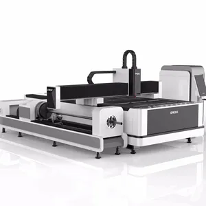 Machine de découpe laser pour tubes et assiettes, 1000w, 3000w, un appareil rotatif, coupe la feuille de métal, gwehike