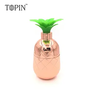 TOPIN METAL pineapple design cocktail shaker 550ml Bar Tools copper plating stainless steel metal eco friendly