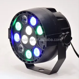 Lampu panggung disko plastik, cahaya panggung RGBW Mini Led 1w 12 buah