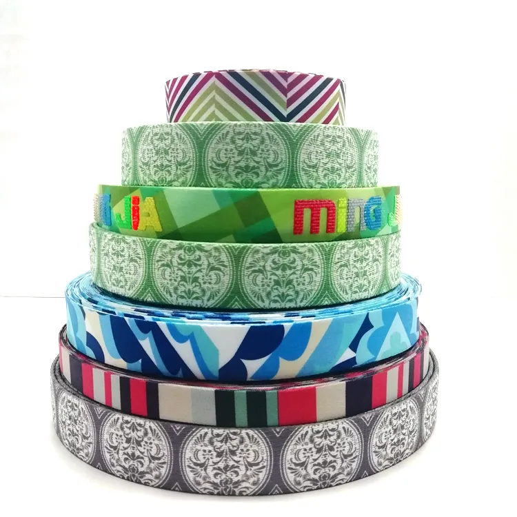 Polyester sublimation printed webbing for garment accessories