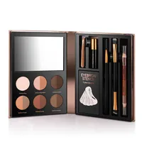 Professional PU Leather 8 Color Eyebrow Powder 2 Highlighter 1 Wax Brow Makeup Kits Make Up Artist Palette