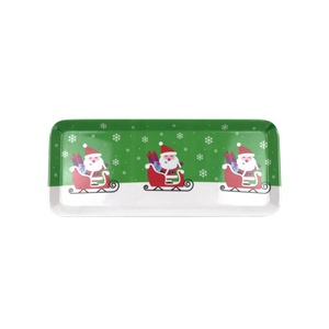 カスタマイズされたクリスマスサービングプラスチックロング霜取りトレイキャンディーディスプレイトレイ - Product Image 1