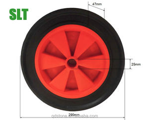 Roues de chariot solides de 11 pouces Roues en caoutchouc de 11 pouces Roues en caoutchouc de <span class=keywords><strong>300mm</strong></span> avec jante en plastique - Product Image 2