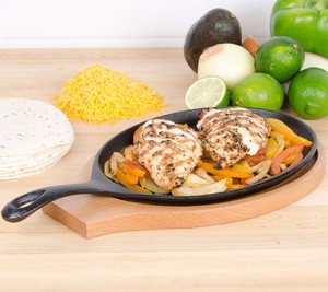 Ghisa fajita piastra/Pan con il legno underliner - Product Image 3