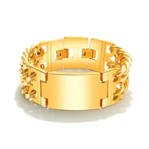 Di modo bracciale in oro catena della mano di modo di disegno per gli uomini 316L in acciaio bracciale a catena in acciaio