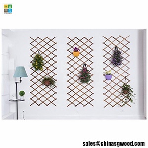 SenGong Gỗ Gỗ Hình Chữ Nhật Vườn Lưới Mắt Cáo Hàng Rào Treo Tường Lưới Nhà Máy Màn Hình - Product Image 3