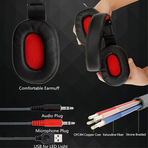 Casque de jeu lumineux à LED de <span class=keywords><strong>bonne</strong></span> <span class=keywords><strong>qualité</strong></span> bandeau de sport électronique casque écouteur d'ordinateur pour PC - Product Image 5