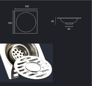 Desagüe de Piso Moderno para Cocina, <span class=keywords><strong>Baño</strong></span> y Aseo con Fácil Instalación, Diseño Cuadrado, 90 mm de Diámetro Exterior - Product Image 6