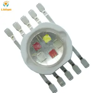 China mercado multi cor PLCC-10 diodo 5 em 1 5w 10w 5*2w rgbwa rgbwy chip de led de alta potência