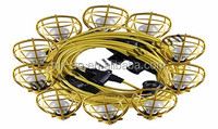 Cages à ampoules en plastique, 100 pieds, pour le travail temporaire, la Construction, 10 ampoules, 14/2 hommes, globes lumineux