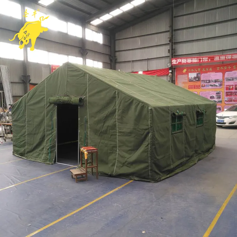 Tente de l'armée étanche en toile robuste, isolée, vert, armée