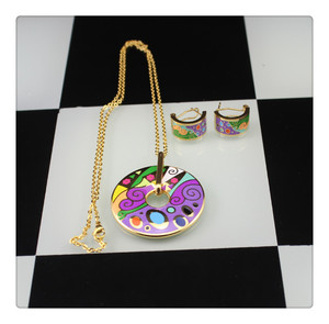 Custom Gold Luxury Jewelry Set with Earring Chain and Pendent Manufacturing Enamel <strong>Stainless</strong> <strong>Steel</strong> <strong>Jewellery</strong> DES029 - Product Image 6