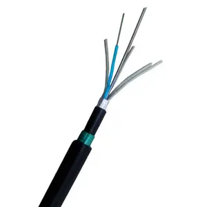 Cable de fibra óptica enterrada directo relleno de gel/gelatina de aluminio de modo único de 4 núcleos