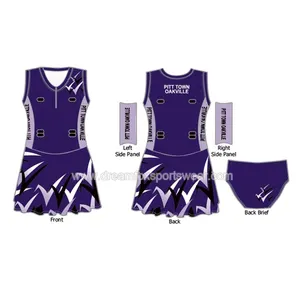 Sublimation komfortable slim fit benutzerdefinierte netball body design