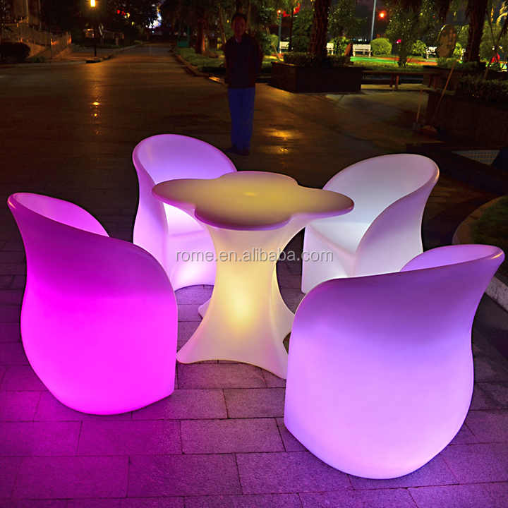 Waterproof Outdoor Glowing Led Light Up Table Patio Furniture Buy