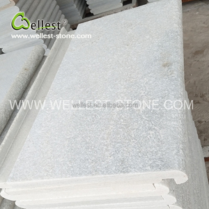 Murni Putih Marmer Mengatasi Ubin dan Paver dengan Drop Wajah Rebate Bullnose Tepi untuk Eksterior Kolam Renang - Product Image 3