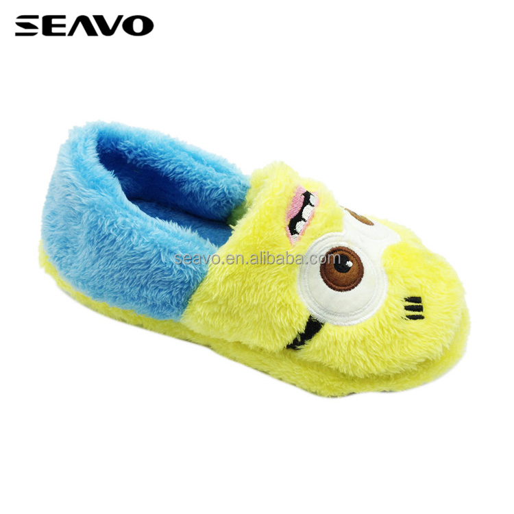 SEAVO Симпатичные забавные дизайнерские плюшевые желтые и синие ботинки для женщин