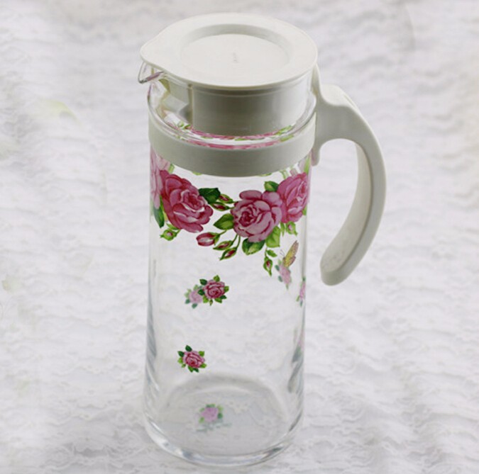 Haonai 750ml glassware Rotterdam glass jug tea pitcher juice jug glass water pitcher