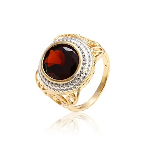 12967 Fashion New Best Selling Red Synthetic CZ three color Women's Alloy Luxury Finger Ring