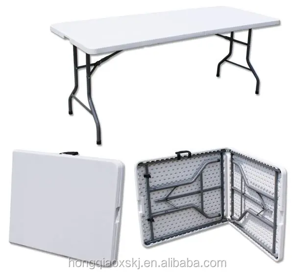 Park tisch set 1.8m kunststoff klapptisch und stühle/garten verwendet camping picknick tisch stühle/günstige weiß tragbare klapptisch