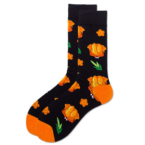<span class=keywords><strong>Chaussettes</strong></span> amusantes à motifs de nourriture : dinde, hamburger, frites, œufs, bacon, hot-dog, fromage, pizza - Product Image 2