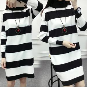 2017 mujeres del Otoño más <span class=keywords><strong>el</strong></span> suéter del tamaño, las mujeres de manga larga de punto suéter largo vestido de suéter - Product Image 4