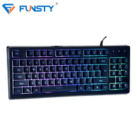 Clavier Azerty de 61 touches avec couvercle lumineux Led, à monter soi-même, pour Android Tv