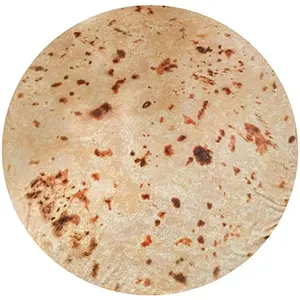 Cobertor da tortilha do burrito, perfeitamente redonda cobertor para ser um gigante burrito humano, tortilla jogar criação de comida cobertor envoltório