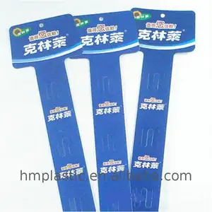 12 Hooks printing plastic clip strip supermarket display clip strip