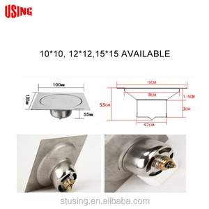 Nuevo Drenaje de Piso Pop-Up de Acero Inoxidable para Uso en Hoteles Modernos, 4 Pulgadas 10x10cm, para Baño e Inodoro, 1 Año de Garantía, Marca USING - Product Image 6