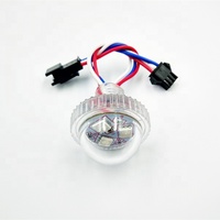 Éclairage LED pour parcs d'attractions, 3 points, 26 mm, cabochon PVC, IP67, LED, équipement de fête foraine, lumières changeantes de couleur, 5050smd RGB 12V