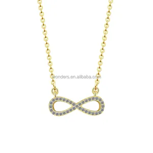 Cubic Zirconia Infinity Necklace Women Yiwu Jewelry Factory Wholesaler