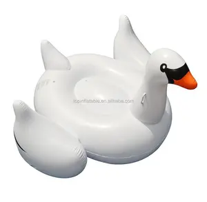 Manufacture factory water lounge play toys hot selling inflatable float pool swan eco-PVC swimming floater