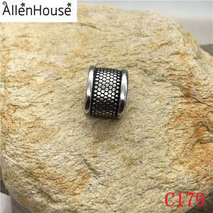 Vente en gros de perles intercalaires ovales en acier inoxydable pour la <span class=keywords><strong>fabrication</strong></span> de <span class=keywords><strong>bijoux</strong></span> <span class=keywords><strong>fantaisie</strong></span> 13X8MM pour bracelets en cuir bohème pour hommes - Product Image 6