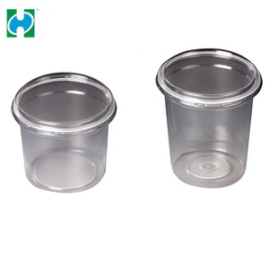 Personalizado desechable especial estaño caja de embalaje tipo de plástico transparente <span class=keywords><strong>restaurante</strong></span> leche recipiente con tapa - Product Image 1