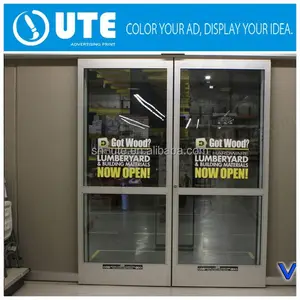 Pegatina de vinilo de ventana extraíble para publicidad de puerta de vidrio