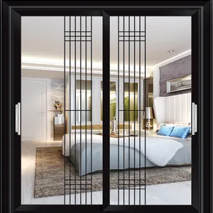 Soundproof modern aluminium alloy sliding door balcony double glazed glass powder coated Thailand