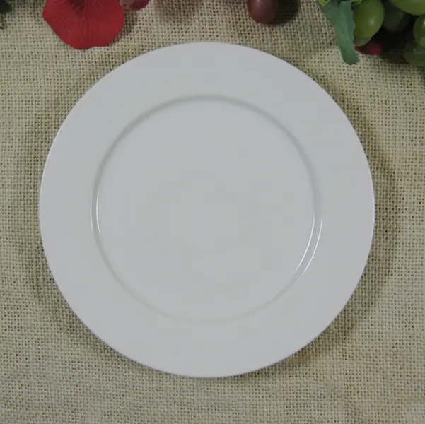 Plato de cena de porcelana de 7,5 pulgadas, plato blanco, stock de cerámica, superventas