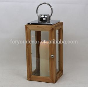 Juego reutilizable de 3 faroles de madera de ramadán de palacio chino