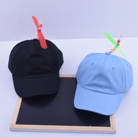 Gorro de Bebé con Diseño de Hélice de Helicóptero, Divertido Gorro Infantil para Exteriores, Color Sólido, Ala Curva